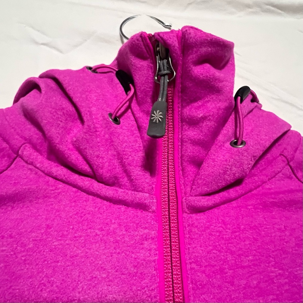 NEW Athleta Rishi Yoga Hot Pink Zip Up Hoodie Activewear Running Fitted Gym - Picture 6 of 10